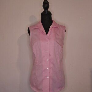 Jones New York Easy-Care Button up Sleeveless shirt